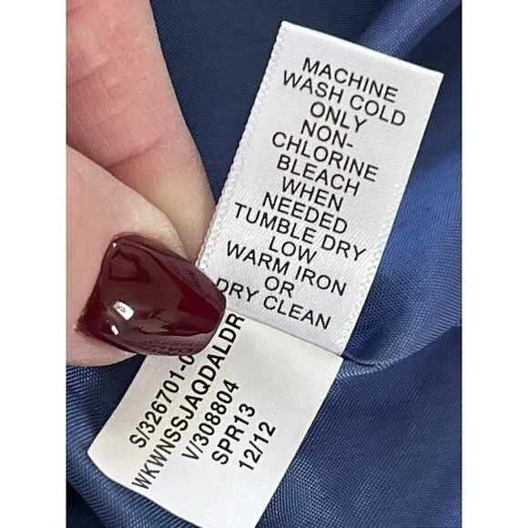 Banana Republic Woman's Sz 14 Light Blue w/ White Dots Sleeveless Sheath Dress - Picture 7 of 10